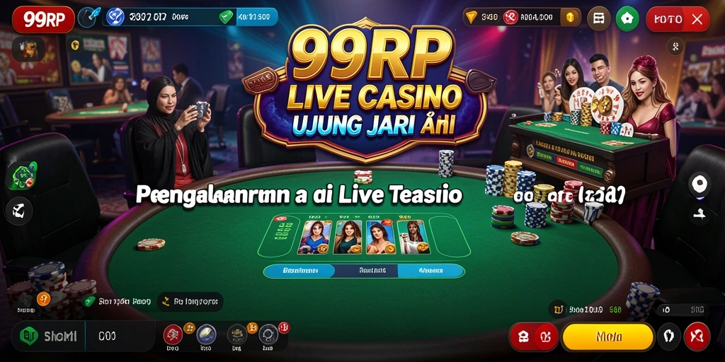 Menggambarkan suasana permainan Live Casino di 99RP.