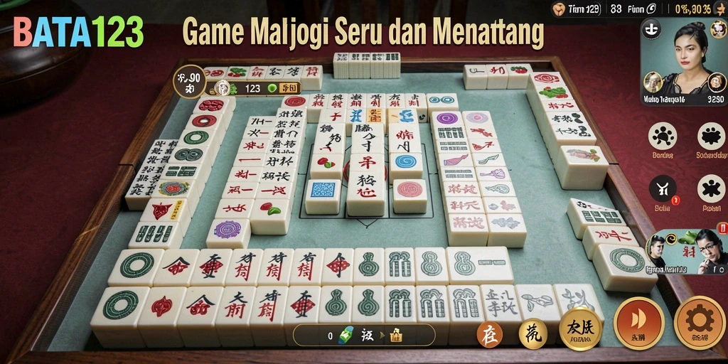 Tampilan gameplay Mahjong yang menarik dalam BATA123.