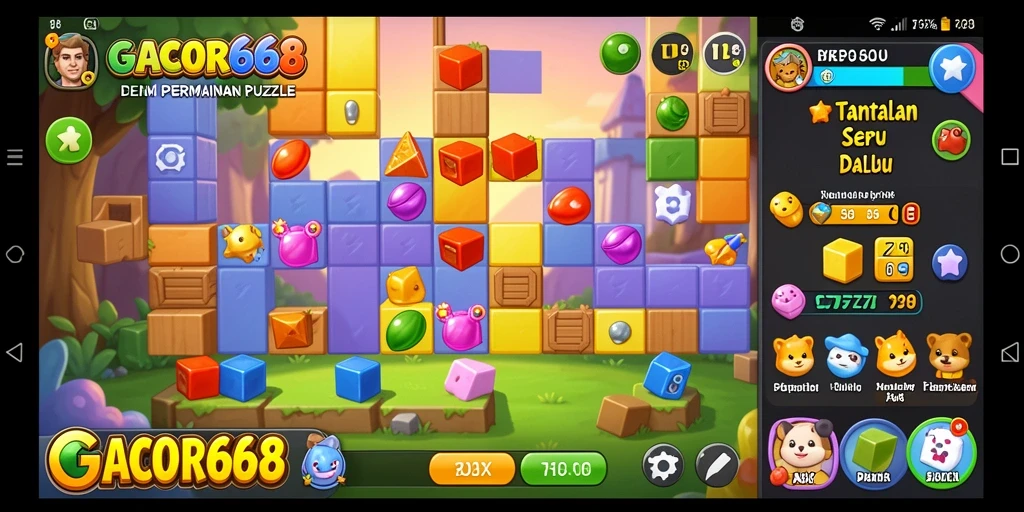Screenshot gameplay GACOR668 yang menarik dan penuh tantangan puzzle.