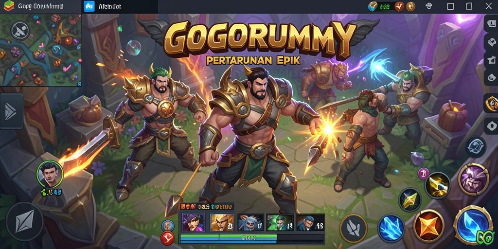Gameplay seru dan strategi tim dalam GOGORUMMY.