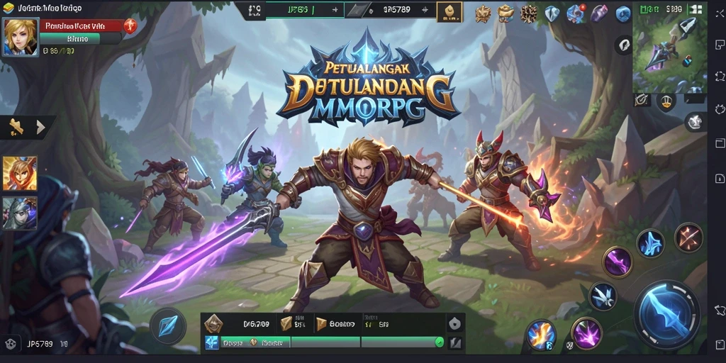 Tampilan gameplay seru dalam dunia fantasi MMORPG yang menakjubkan.