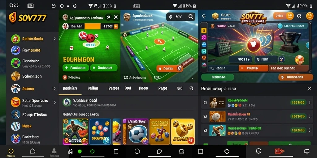 Screenshot utama SOV777 menampilkan tampilan sportsbook yang menarik.