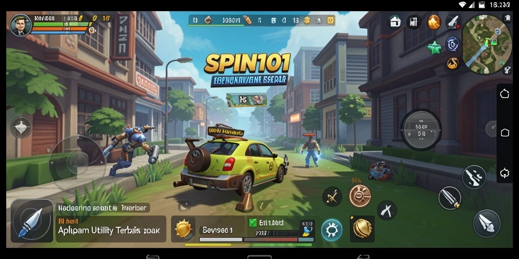 Tampilan antarmuka aplikasi SPIN101 yang menarik dan mudah digunakan.