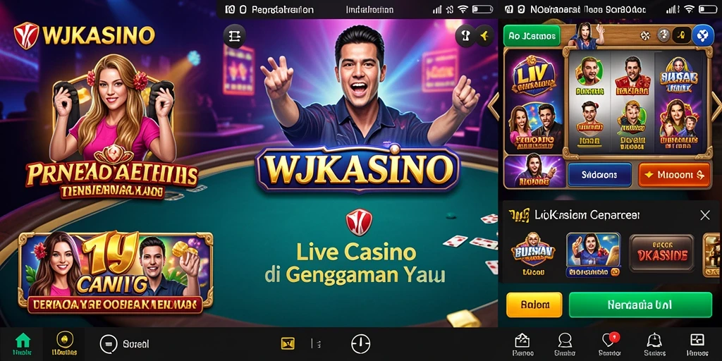 Screenshot WJKASINO menampilkan gameplay Live Casino yang menarik dan interaktif.