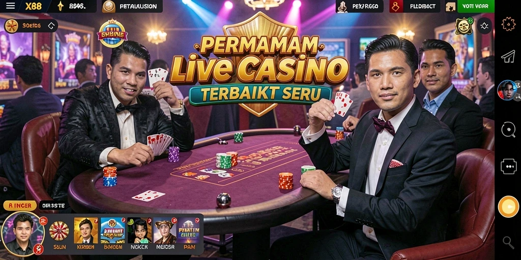 Tampilan gameplay Live Casino yang menarik di X88.